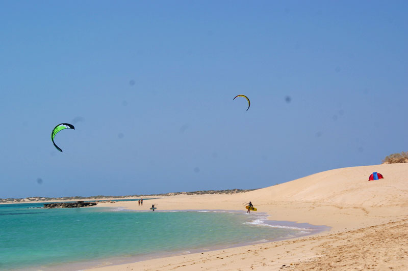 Mesa camp, Cape range national park kitesurfing beach